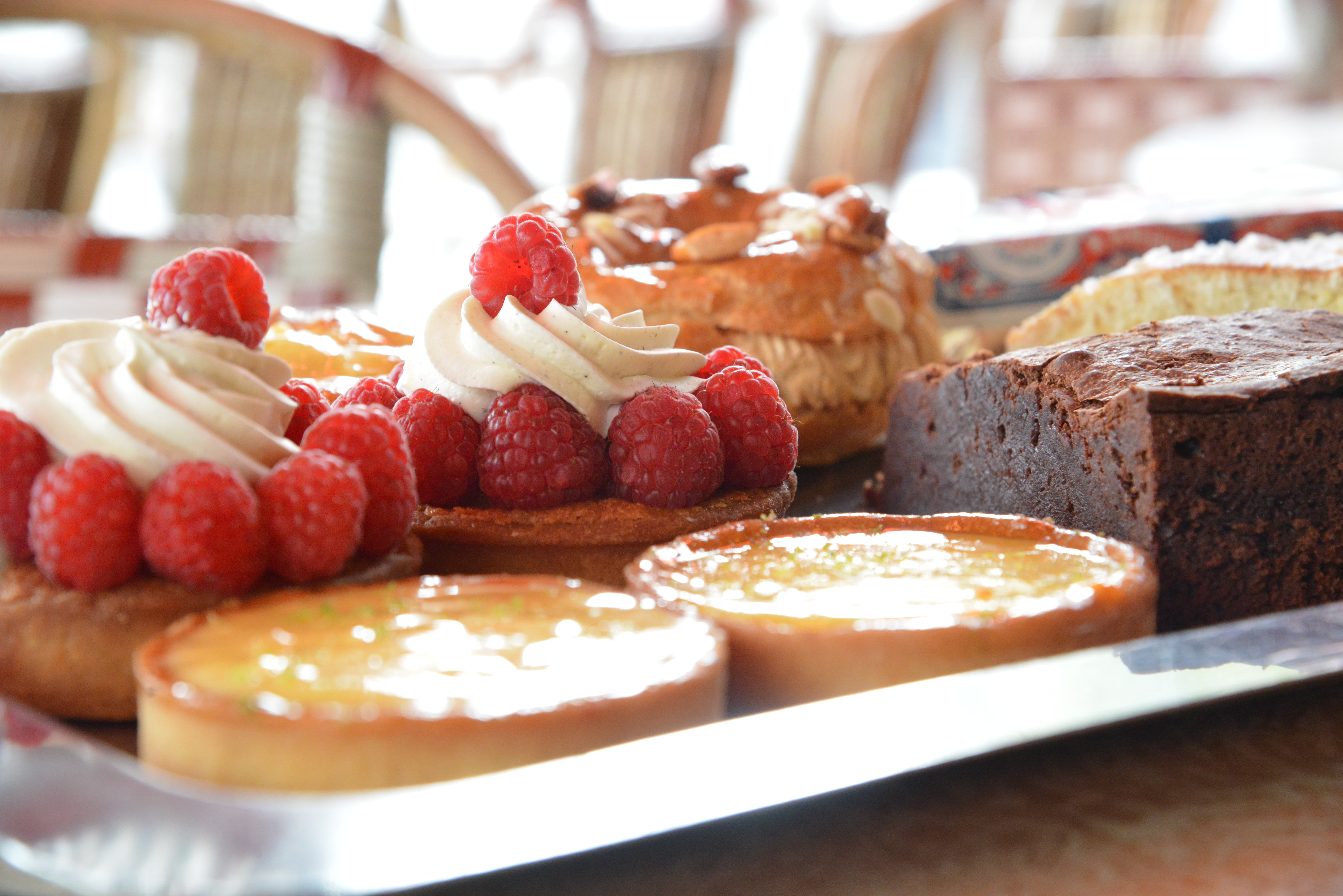 Desserts et pâtisseries en terrasse